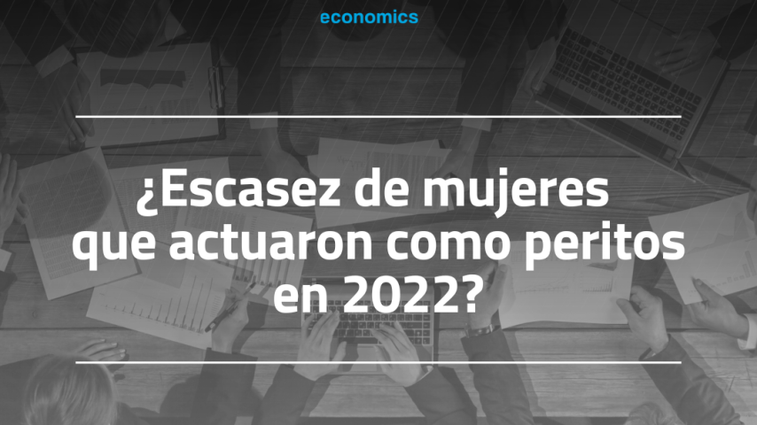 ¿Escasez de mujeres que actuaron como peritos en 2022